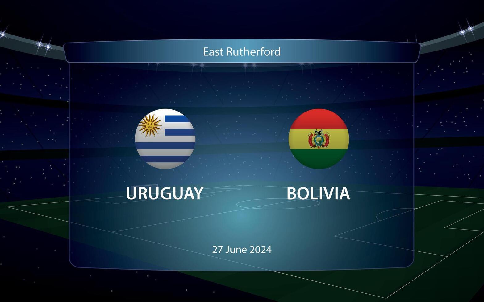 Uruguay vs. Bolivien. Amerika Fußball Turnier 2024 vektor