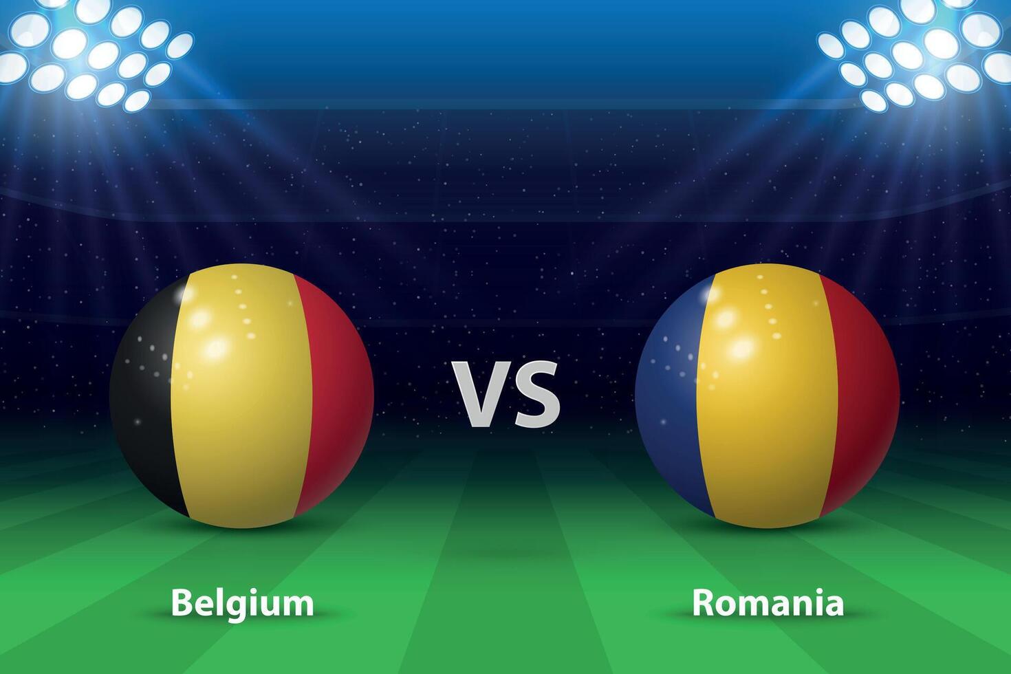 Belgien vs. Rumänien. Europa Fußball Turnier 2024 vektor