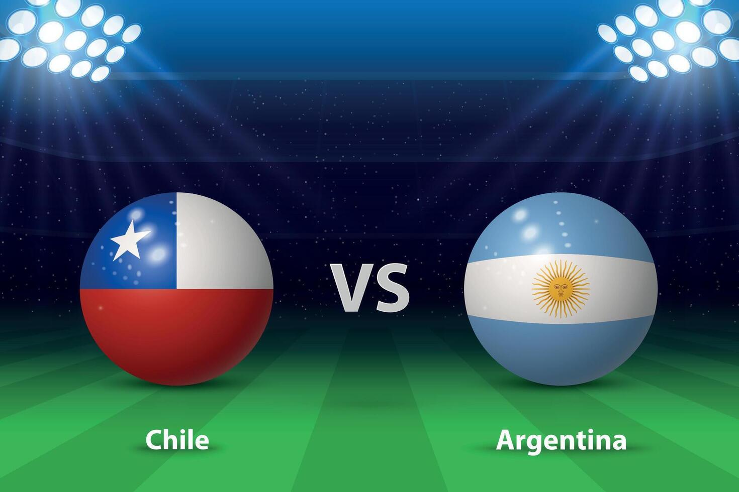 Chile vs. Argentinien, Amerika Fußball Turnier 2024 vektor