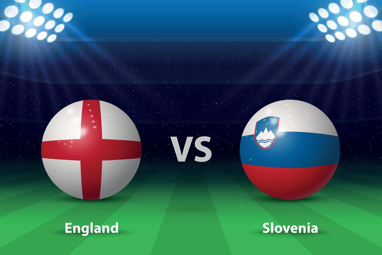England vs. Slowenien. Europa Fußball Turnier 2024 vektor