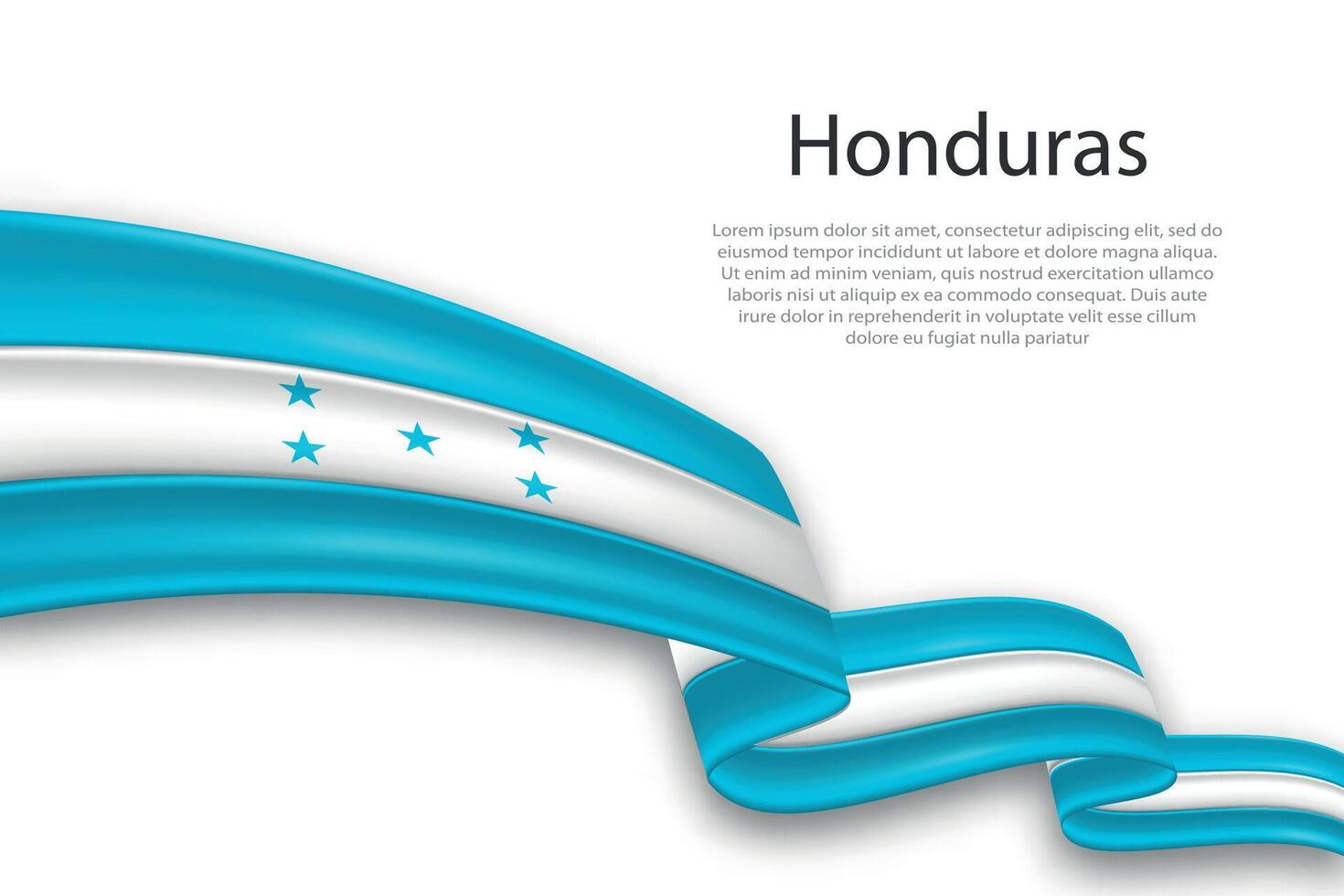 abstrakt wellig Flagge von Honduras auf Weiß Hintergrund vektor