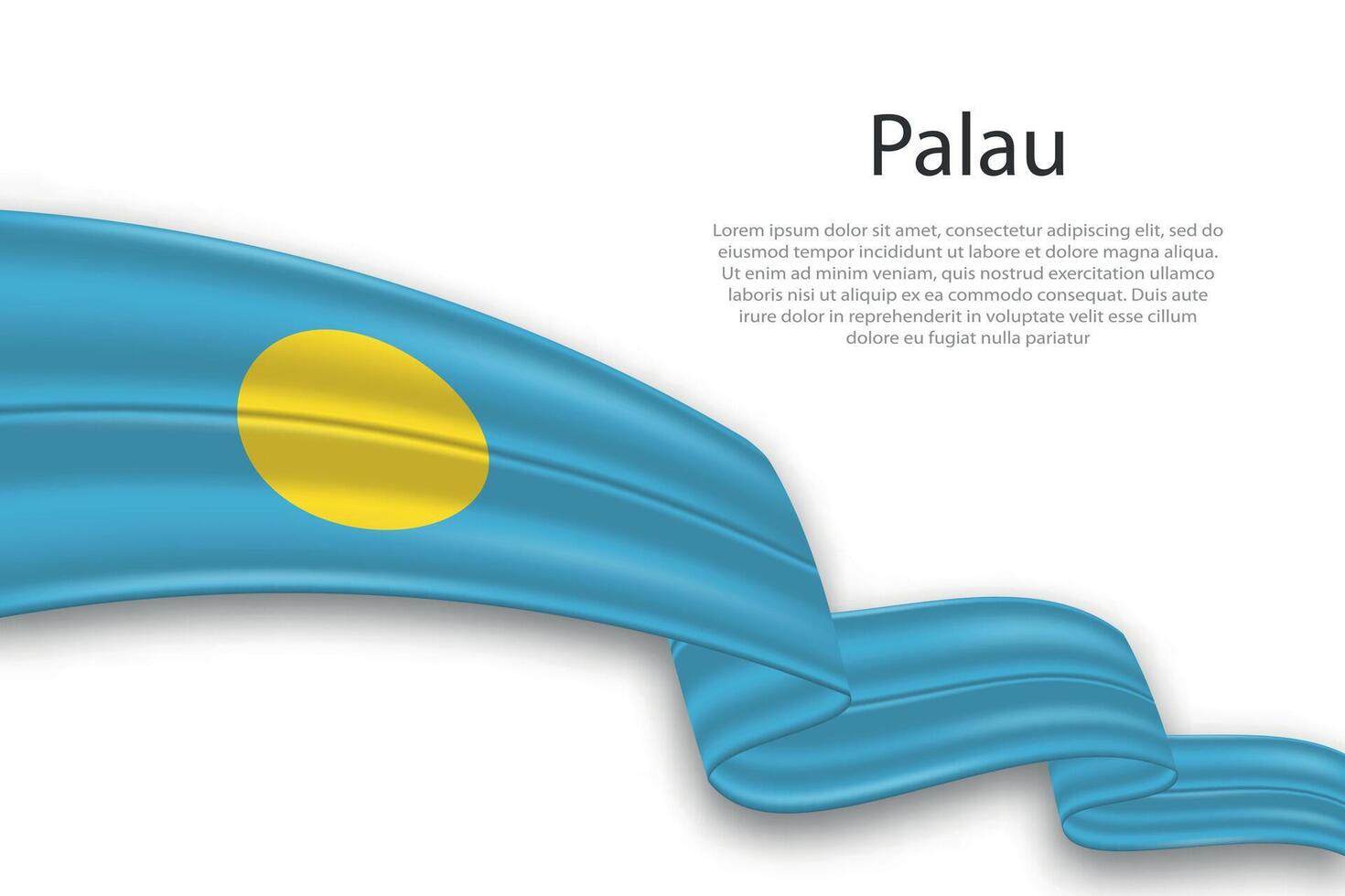 abstrakt vågig flagga av palau på vit bakgrund vektor