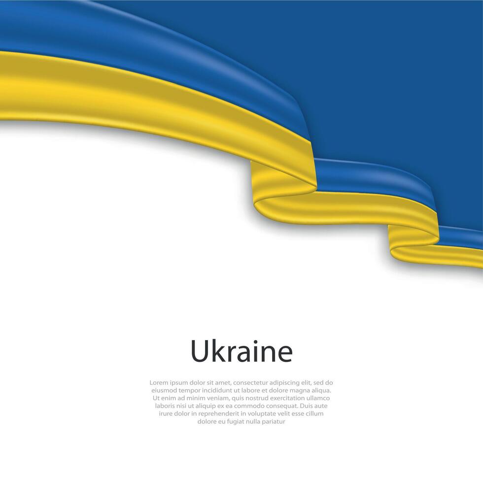 winken Band mit Flagge von Ukraine vektor