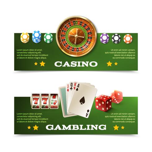 Casino Banner gesetzt vektor