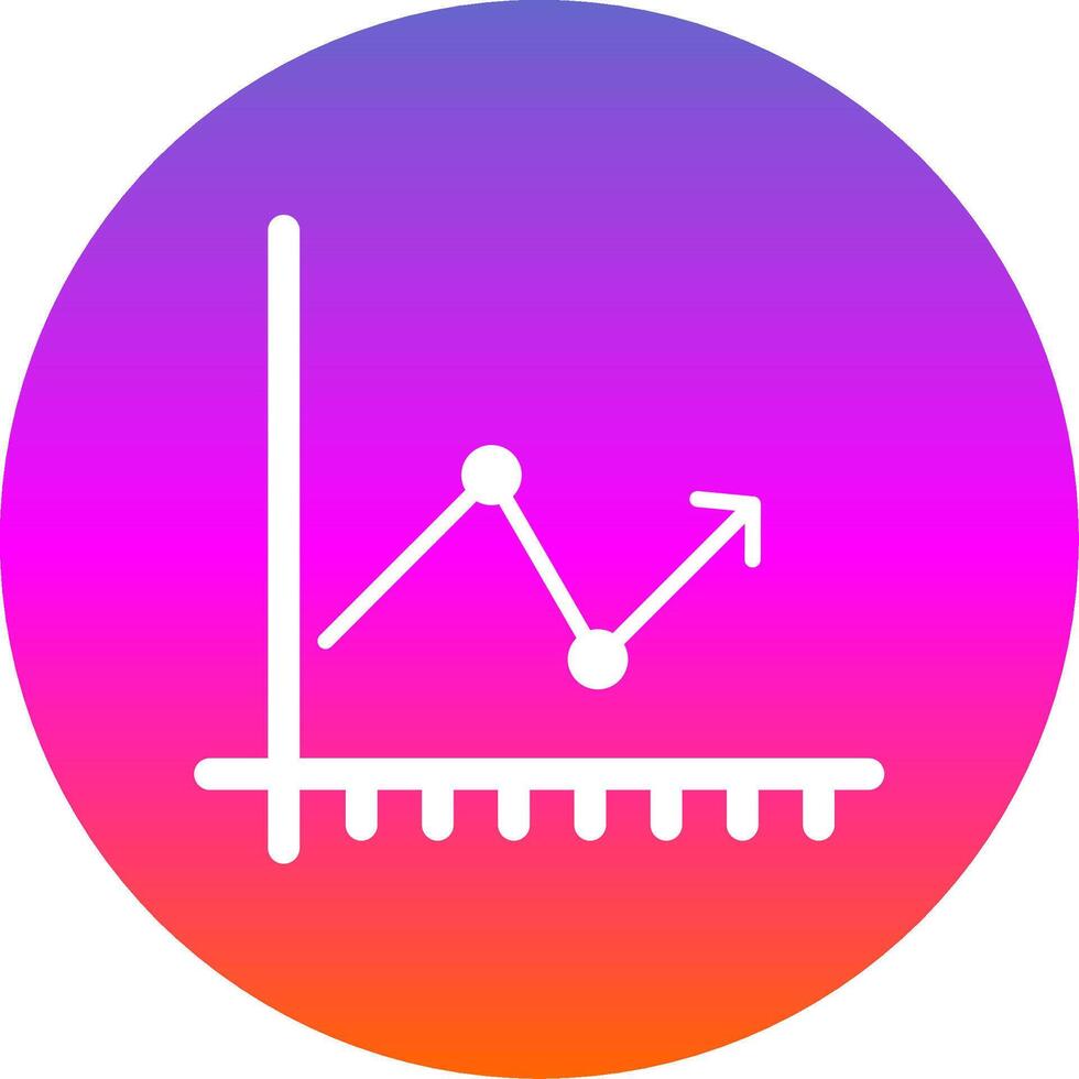 Pfeil Diagramm Glyphe Gradient Kreis Symbol Design vektor