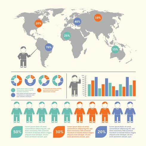 Människor infografiska uppsättning vektor