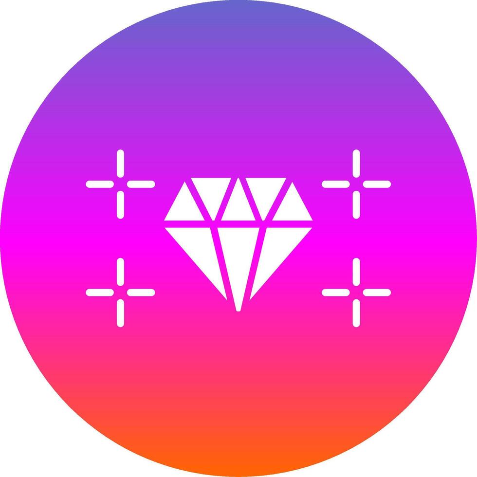 Diamant Glyphe Gradient Kreis Symbol Design vektor