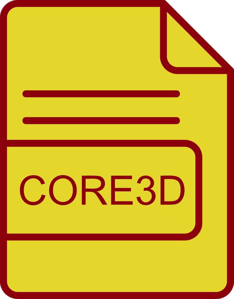 core3d Datei Format Jahrgang Symbol Design vektor