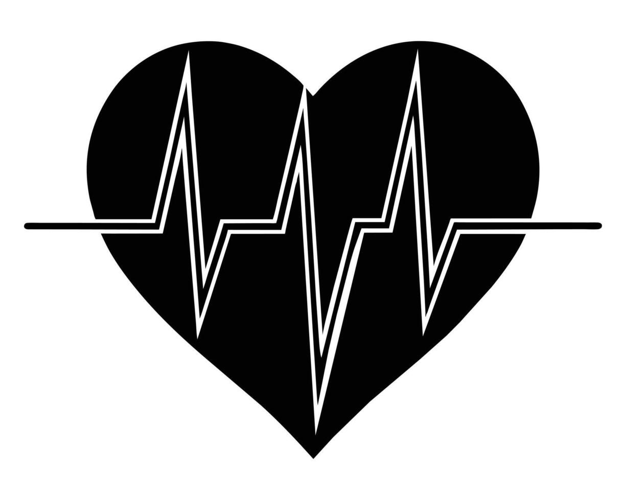 Herz und Herzschlag vektor