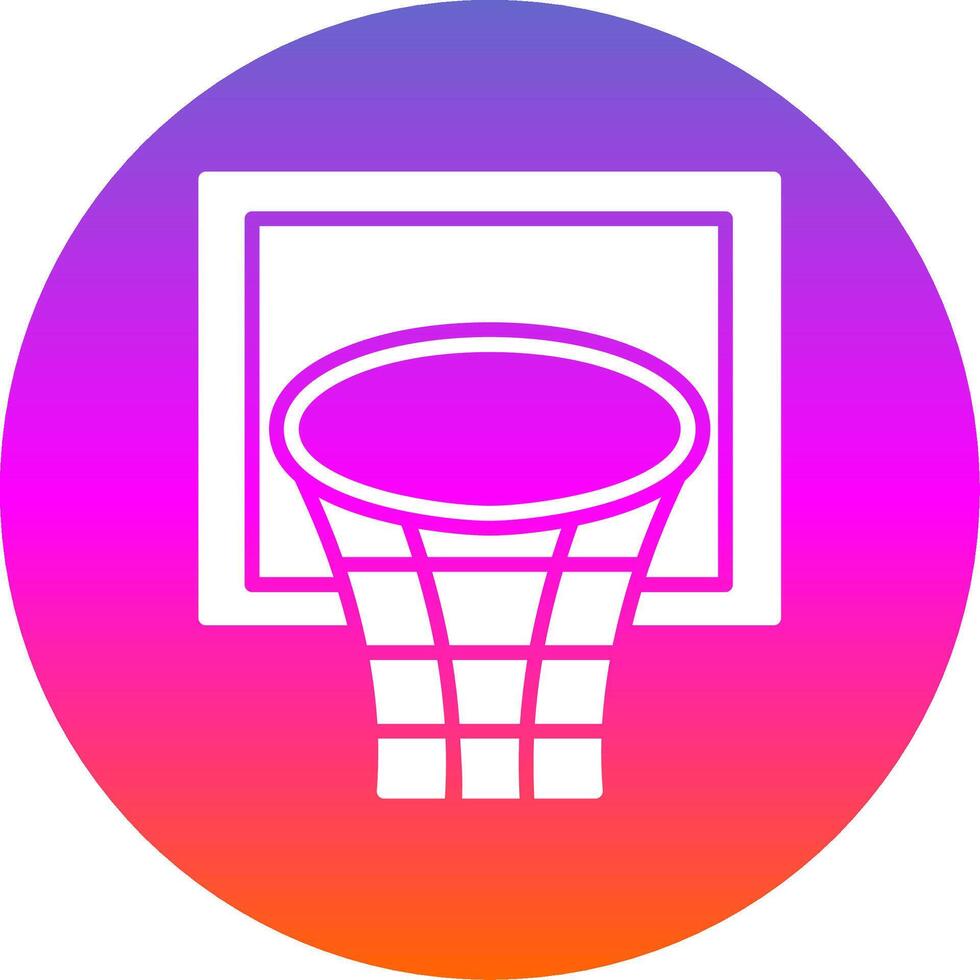 Basketball Band Glyphe Gradient Kreis Symbol Design vektor