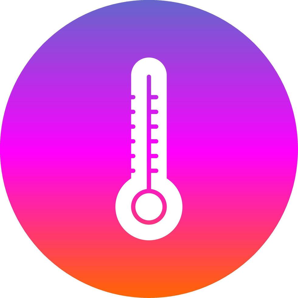 Thermometer Glyphe Gradient Kreis Symbol Design vektor