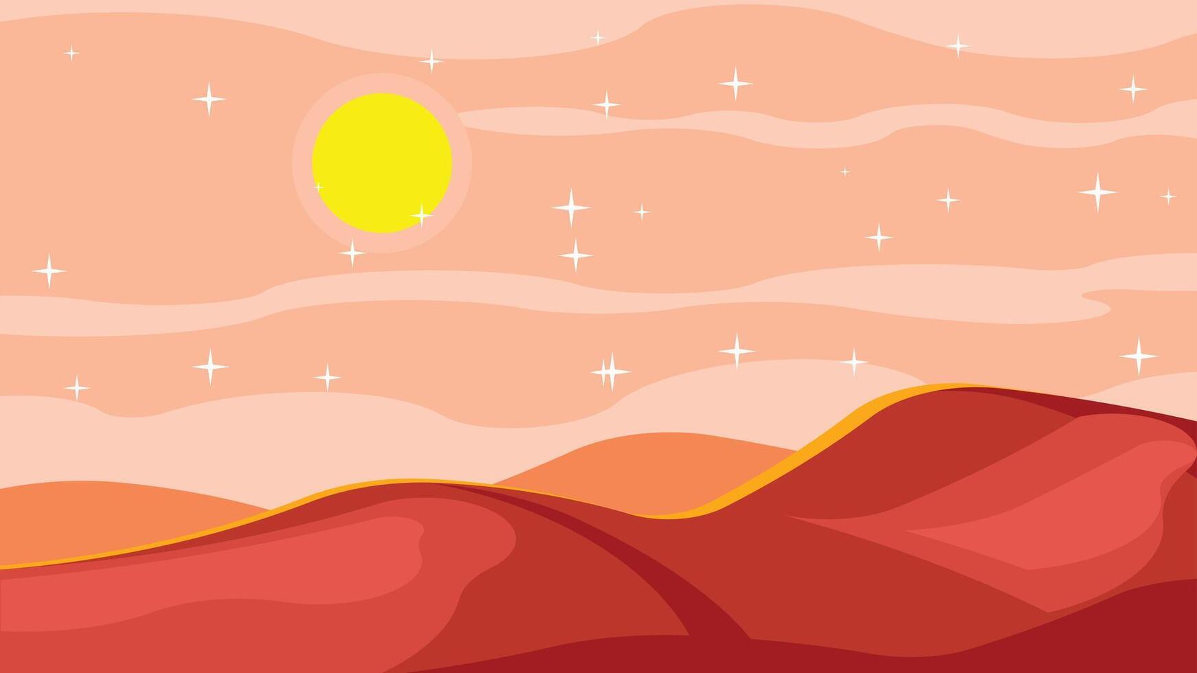 Wüste Natur Landschaft Hintergrund Illustration vektor
