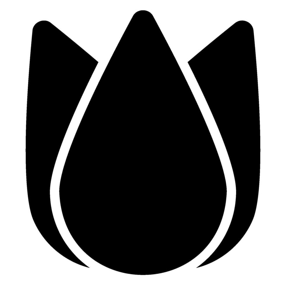 Tulpen-Glyphe-Symbol vektor