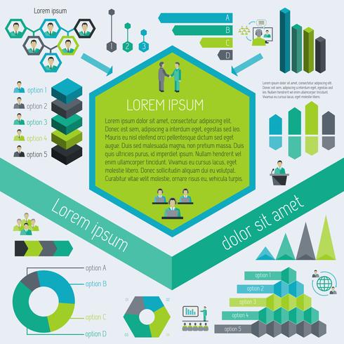 Infographik Elemente treffen vektor