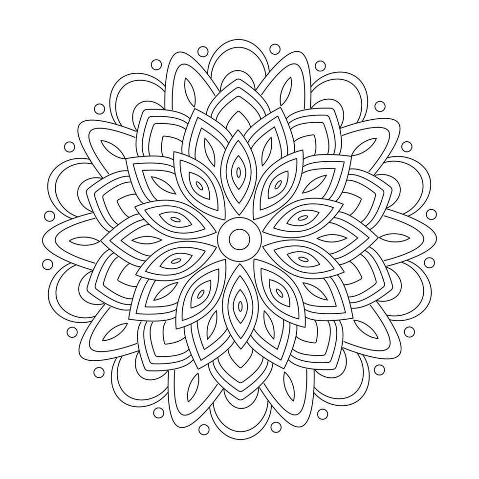 mandala konst geometrisk mönster blommig design vektor