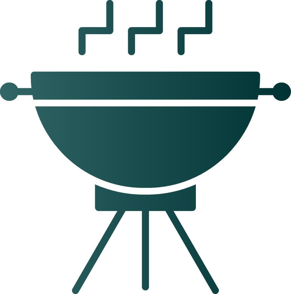grill glyf lutning ikon vektor