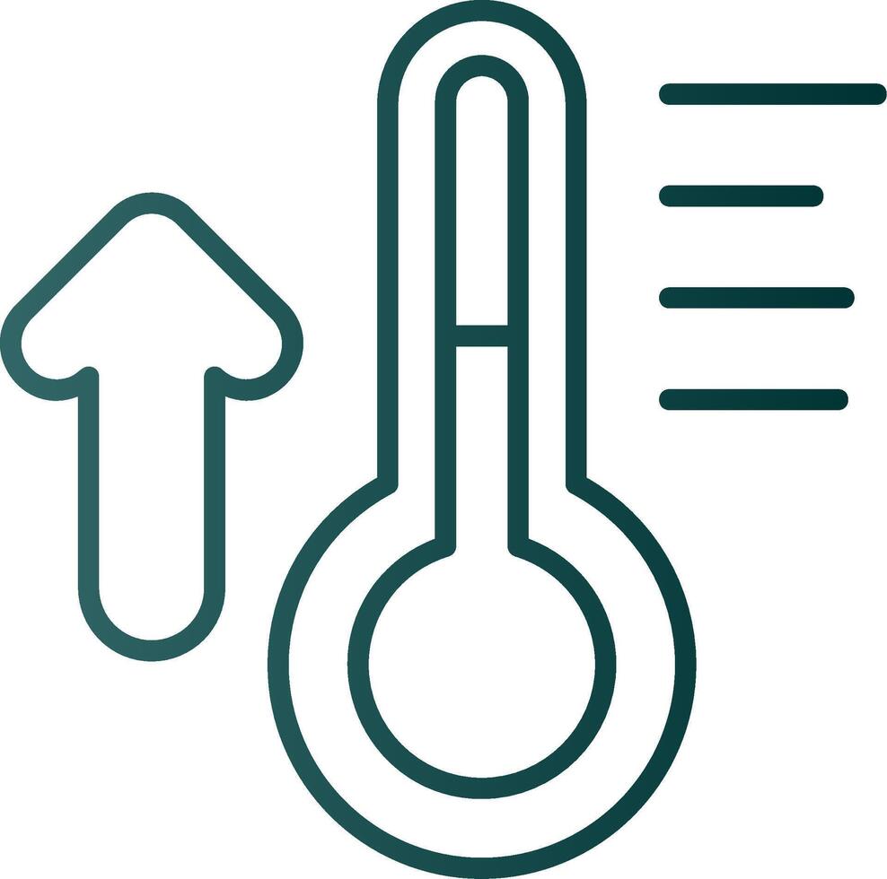 Symbol für den Gradienten der Thermometerlinie vektor