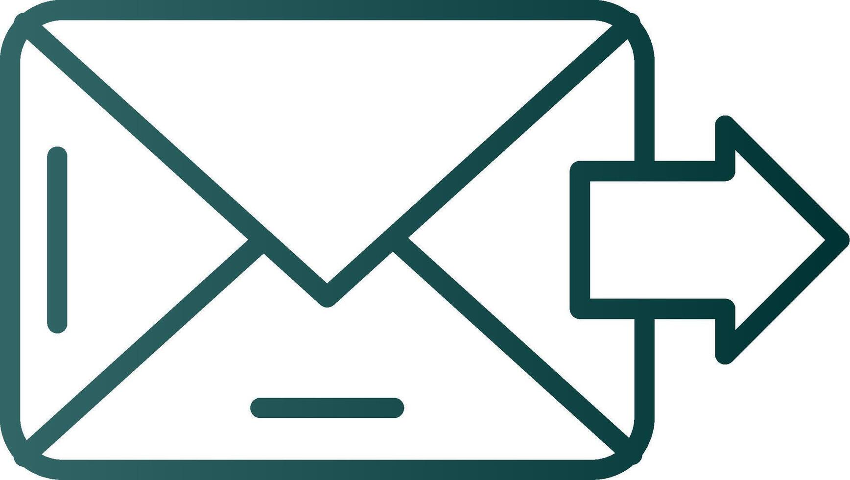 Symbol für den Gradienten der E-Mail-Linie vektor