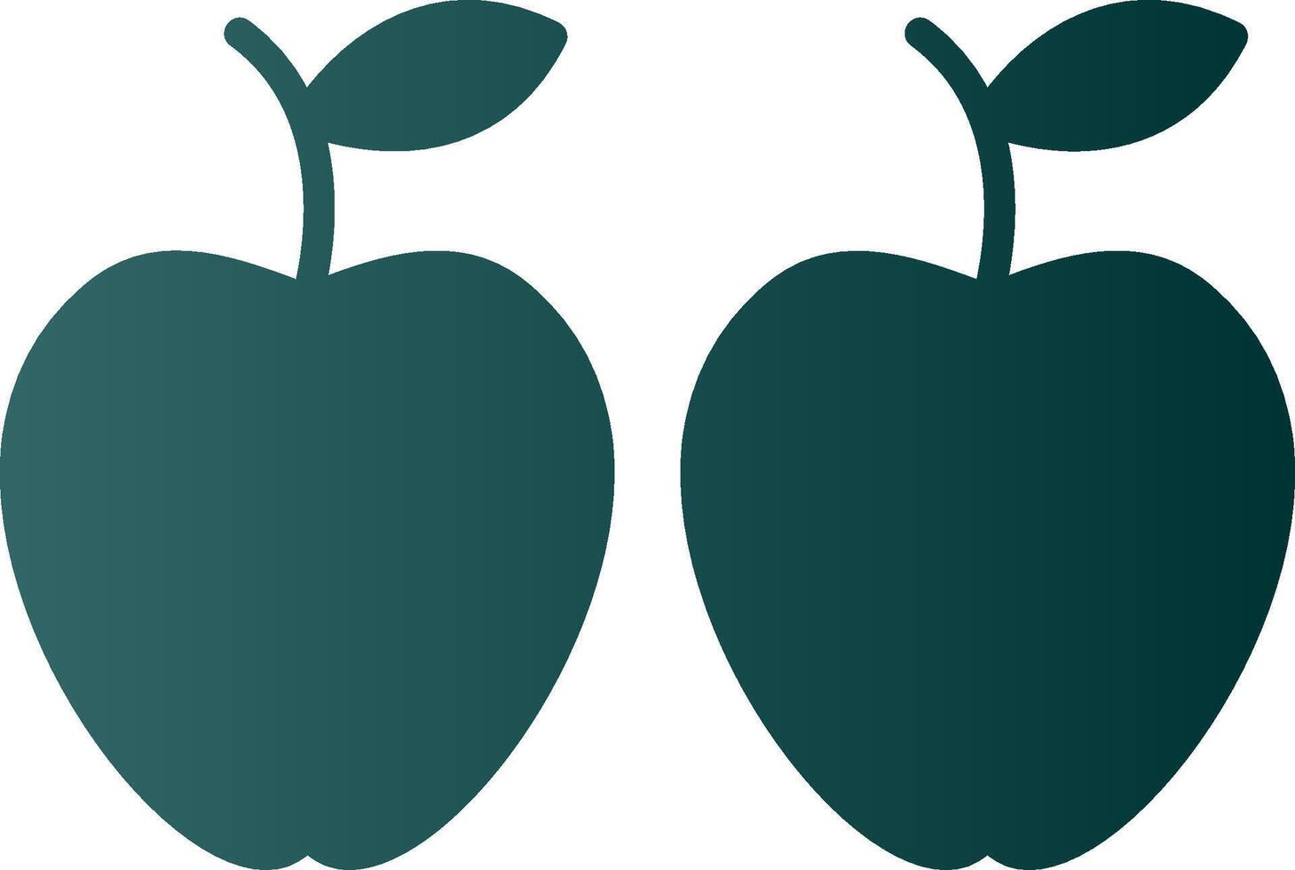 Apfel-Glyphen-Verlaufssymbol vektor