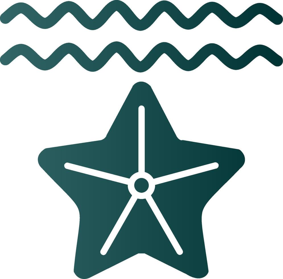 Symbol für den Verlauf der Seestern-Glyphe vektor