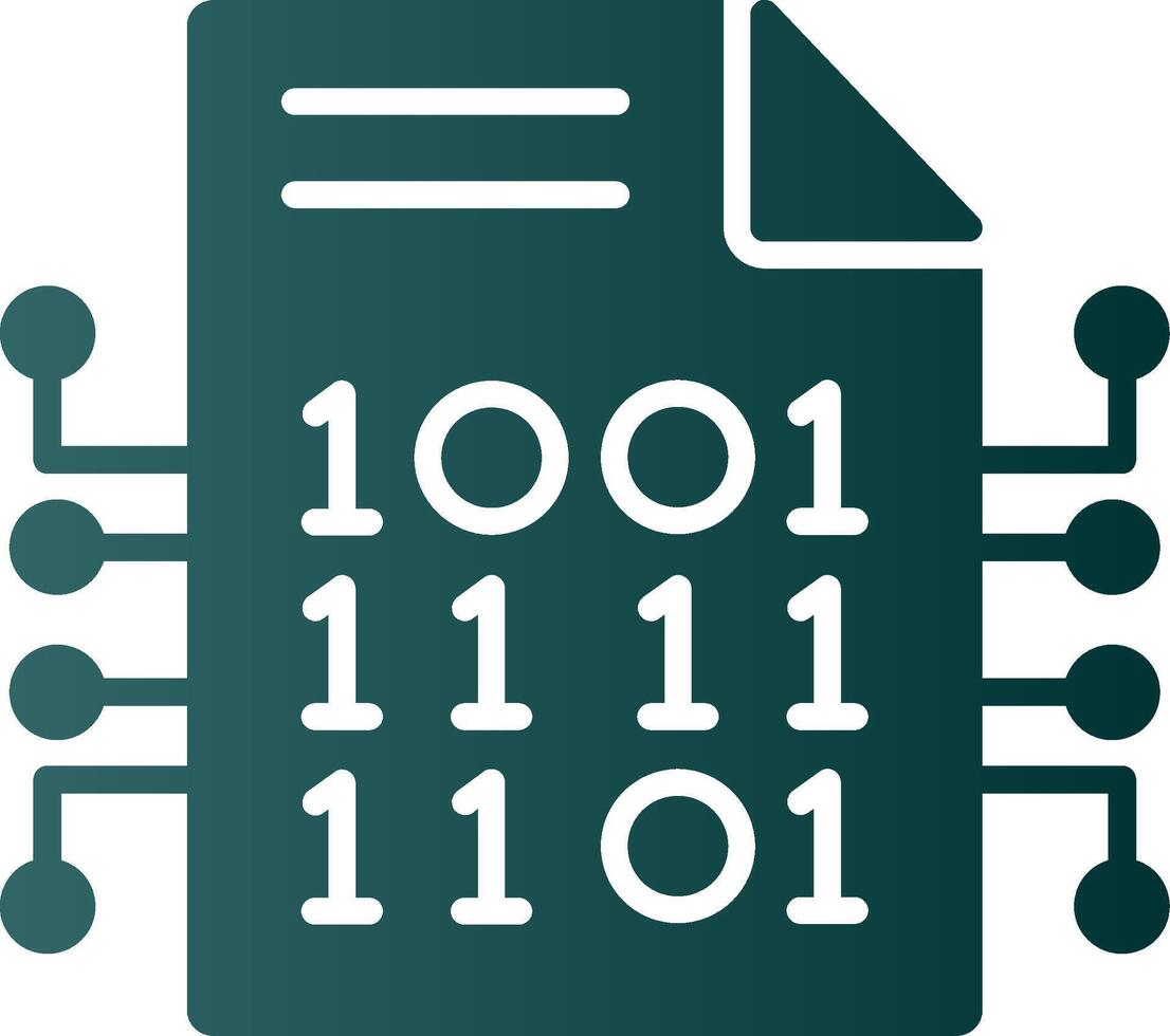 Verschlüsselung Daten Glyphe Gradient Symbol vektor