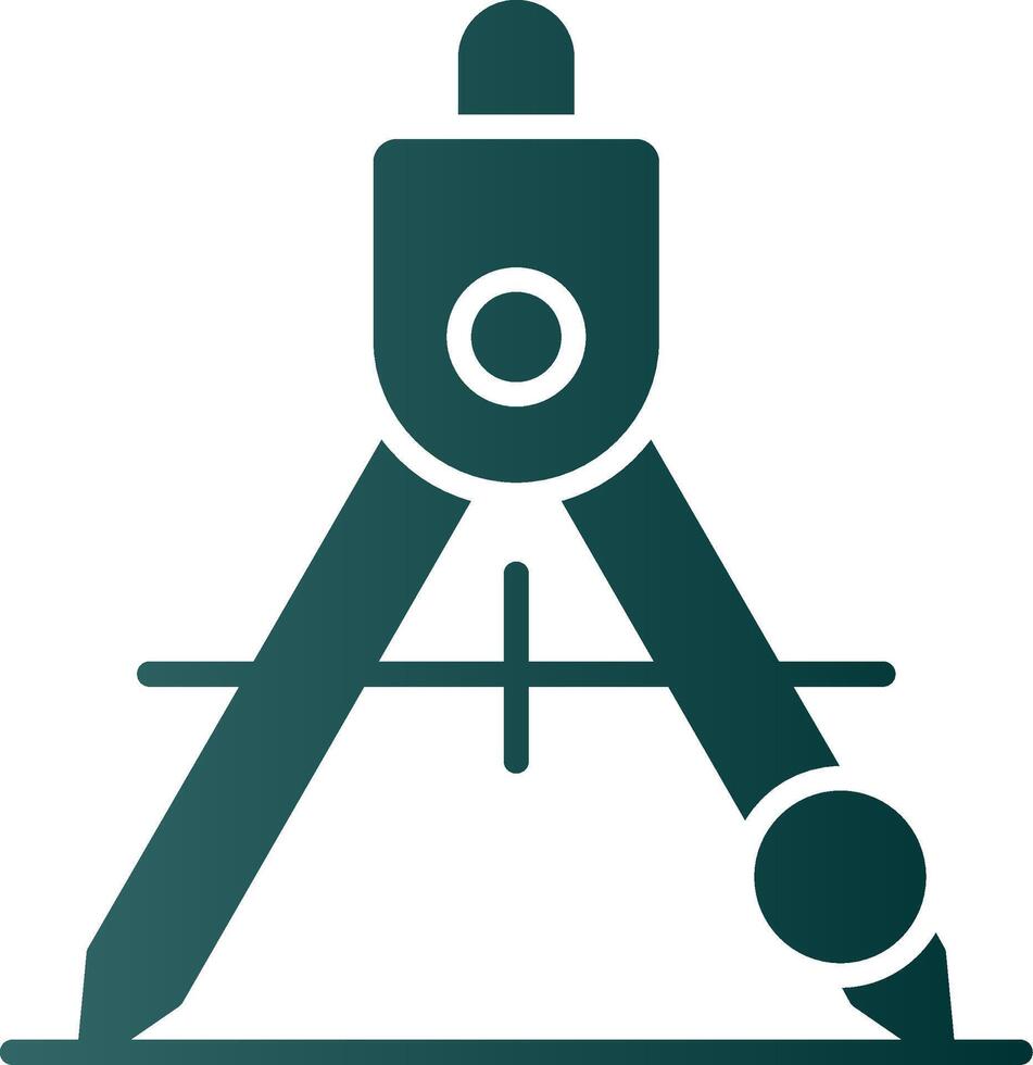 Kompass-Glyphenverlaufssymbol vektor