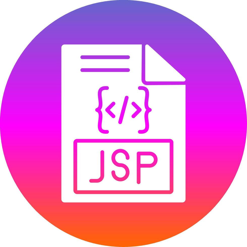 jsp Glyphe Gradient Kreis Symbol Design vektor