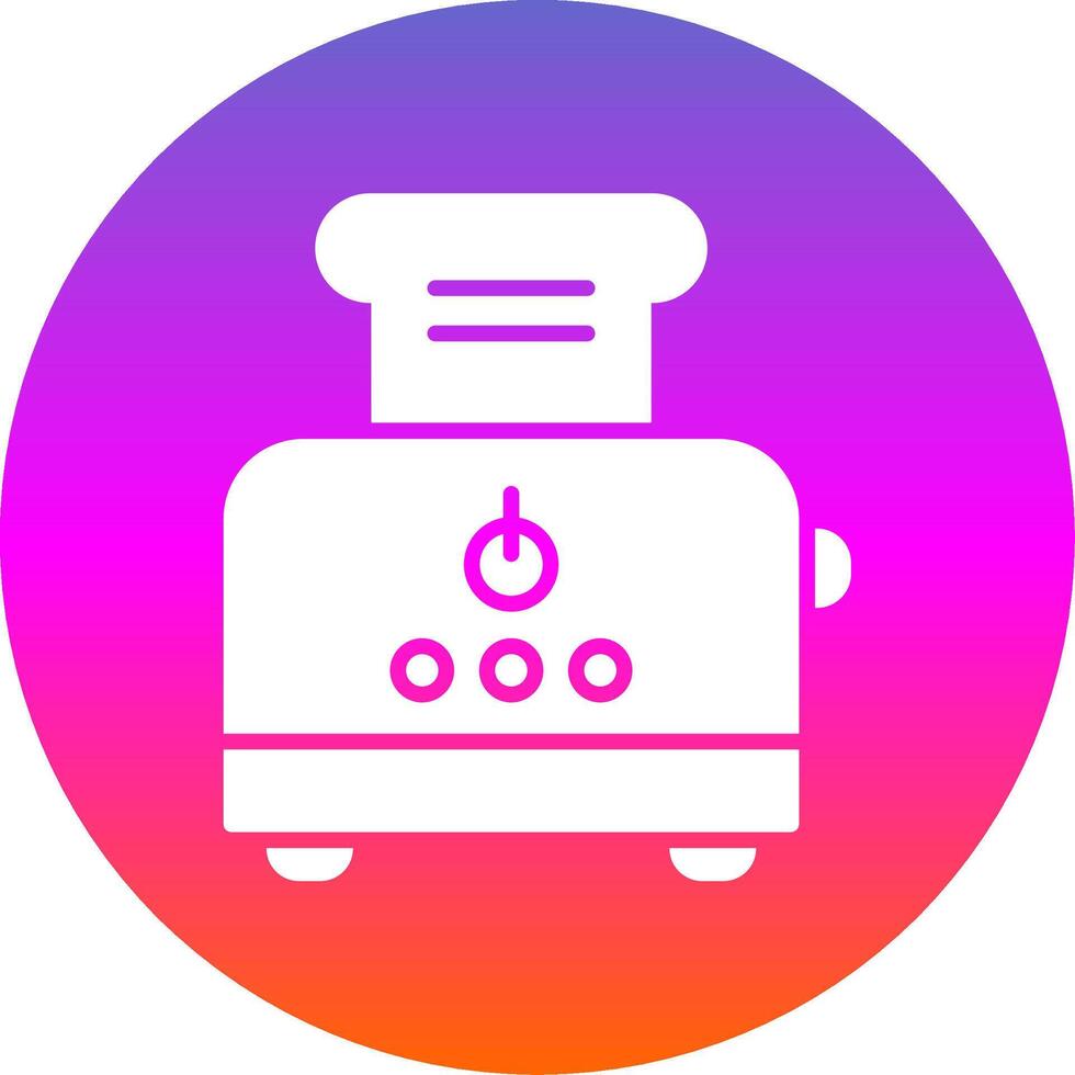 Toaster Glyphe Gradient Kreis Symbol Design vektor