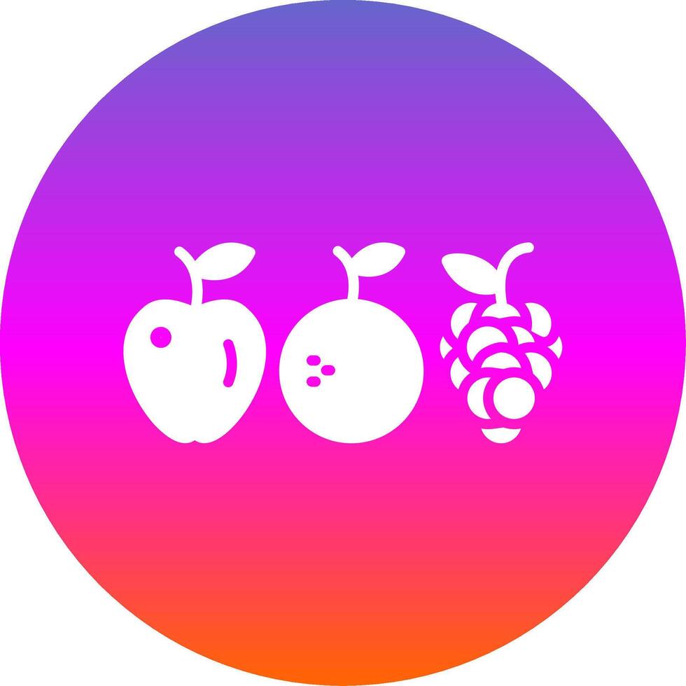 Obst Glyphe Gradient Kreis Symbol Design vektor