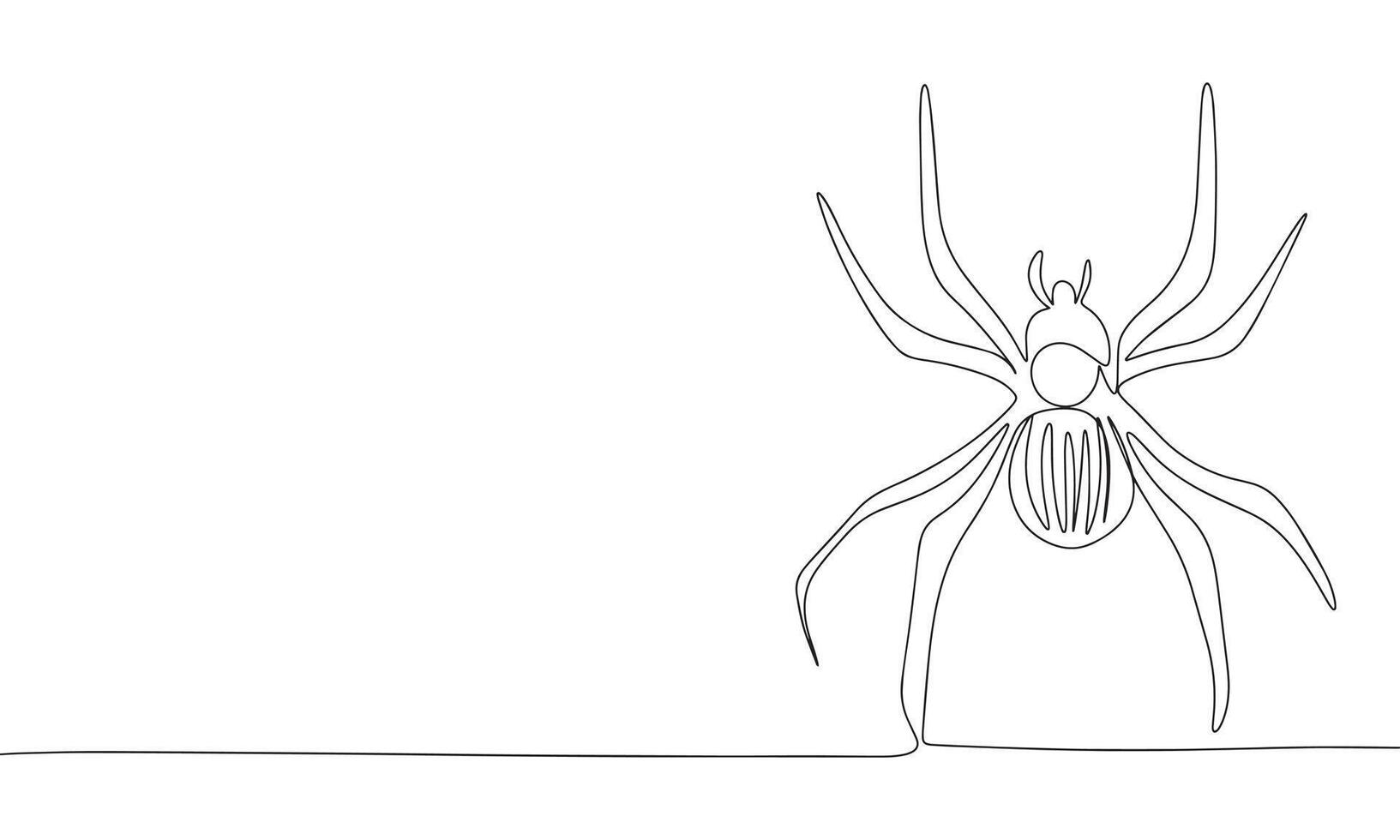 Spinne einer Linie kontinuierlich. Linie Kunst Spinne. Hand gezeichnet Kunst. vektor