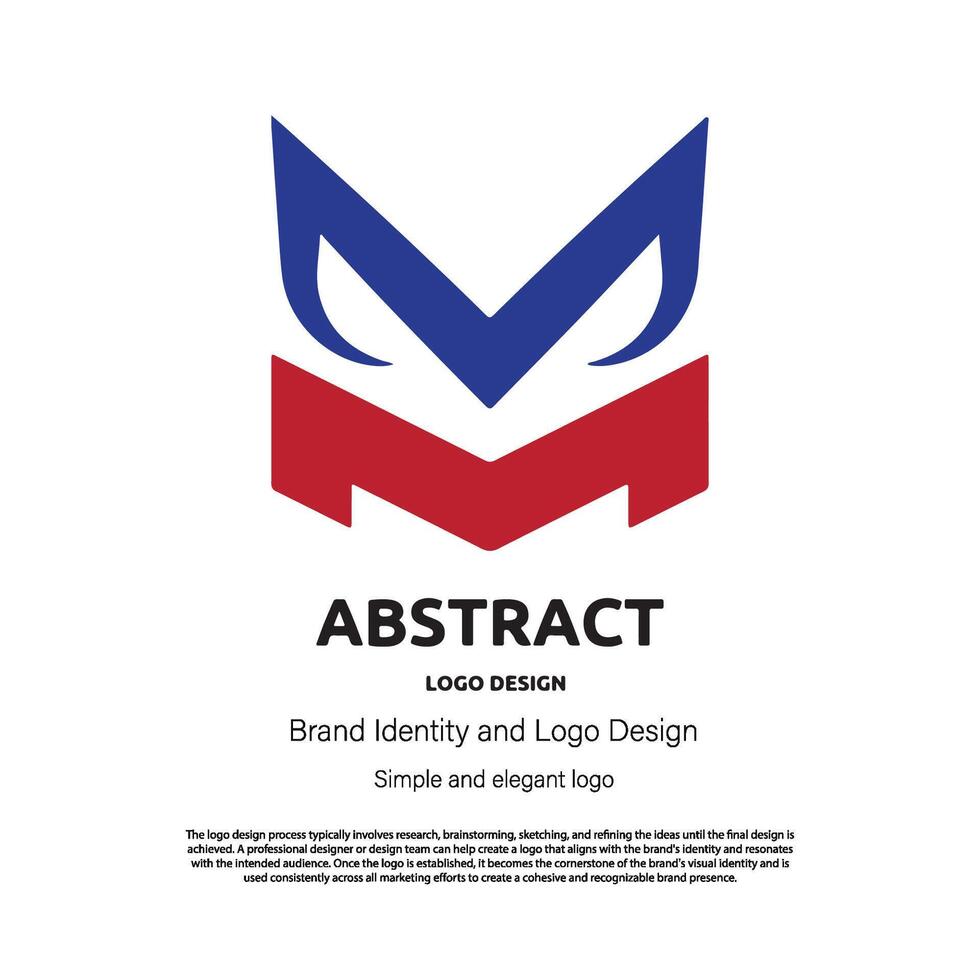 abstrakt minimalistisk logotyp design för varumärke eller företag vektor
