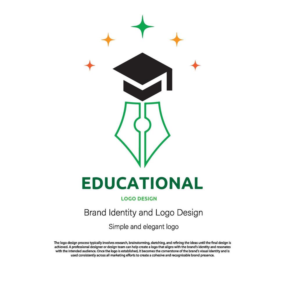 Lehren, Ausbildung, und Studie Logo Design zum Grafik Designer oder Netz Entwickler vektor