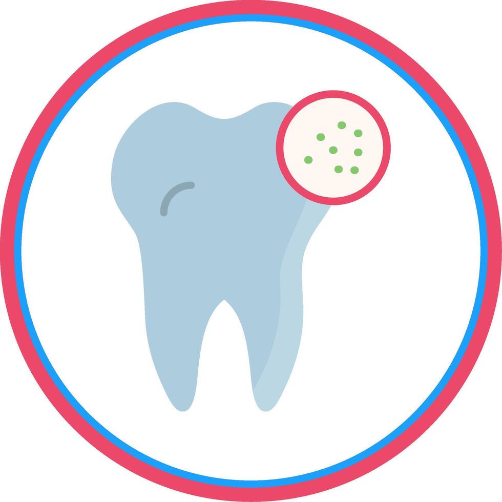 bakterie platt cirkel ikon vektor