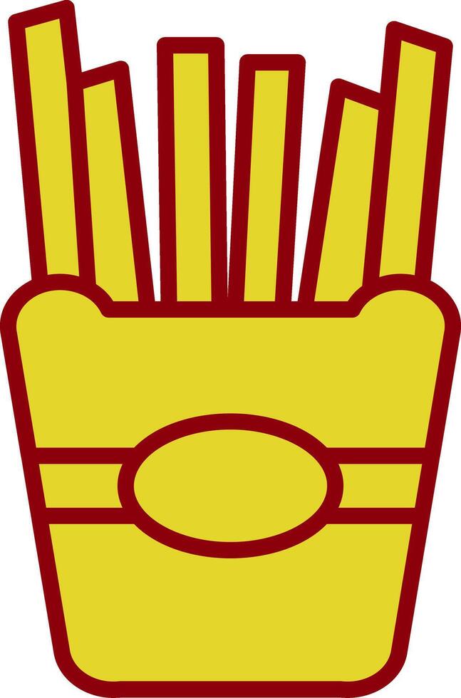 Französisch Fritten Jahrgang Symbol Design vektor