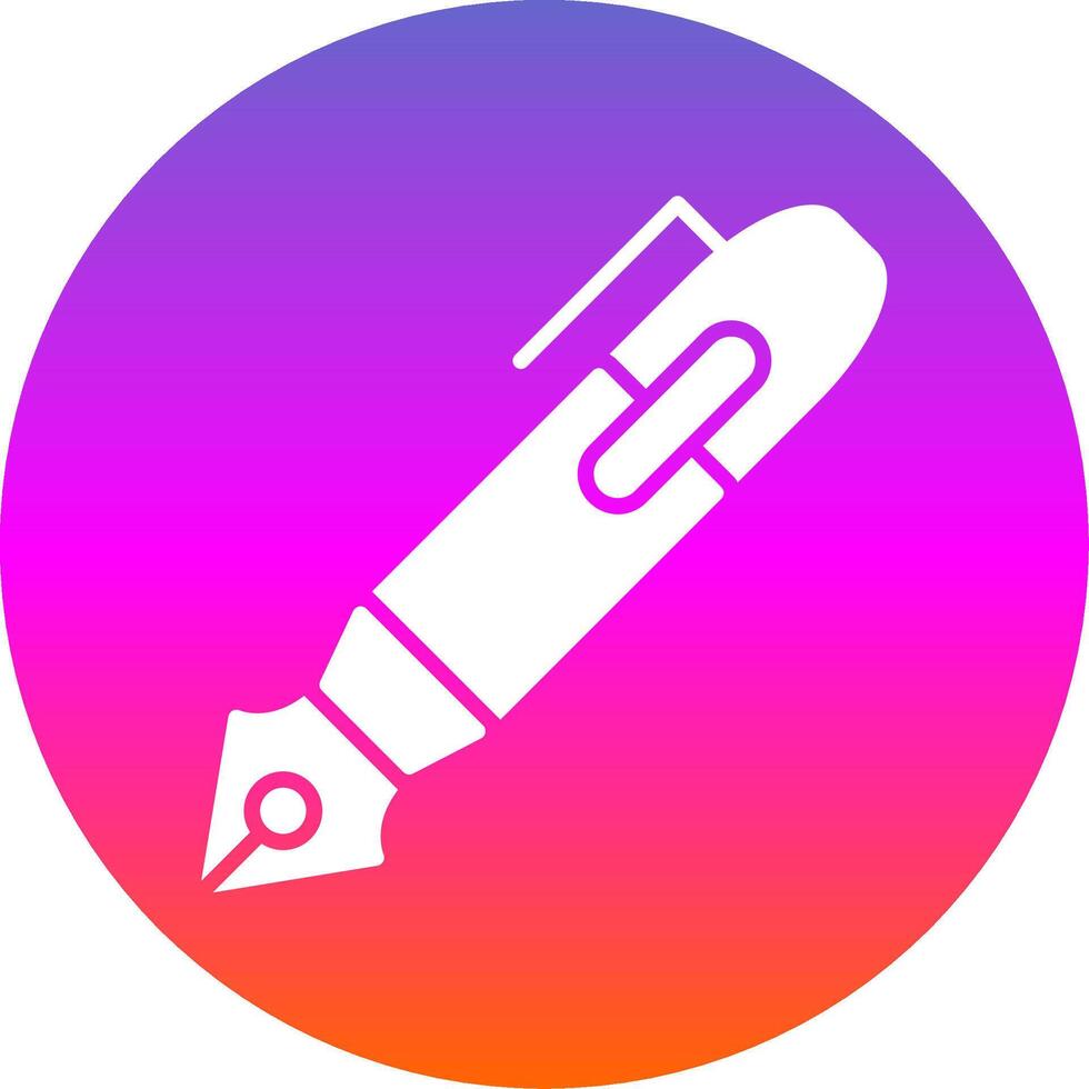 Stift Glyphe Gradient Kreis Symbol Design vektor