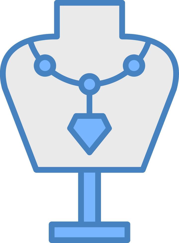 mannekäng linje fylld blå ikon vektor