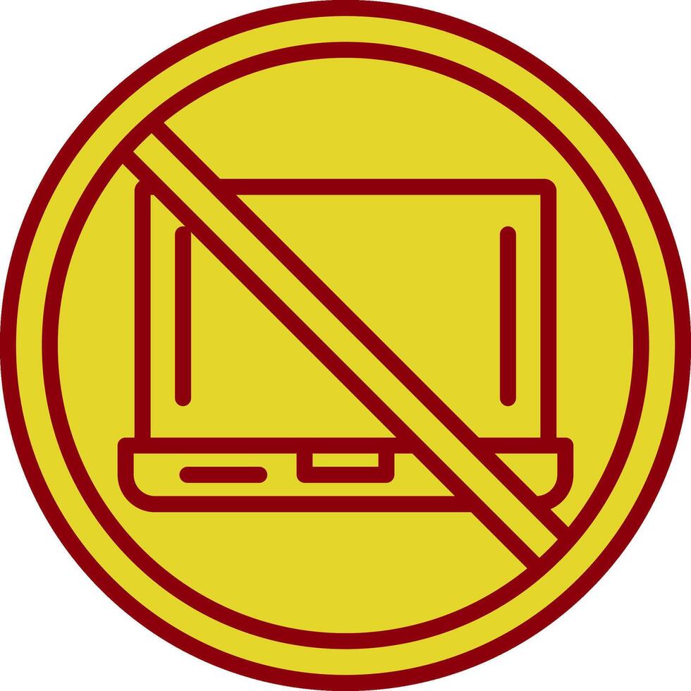 verboten Zeichen Jahrgang Symbol Design vektor
