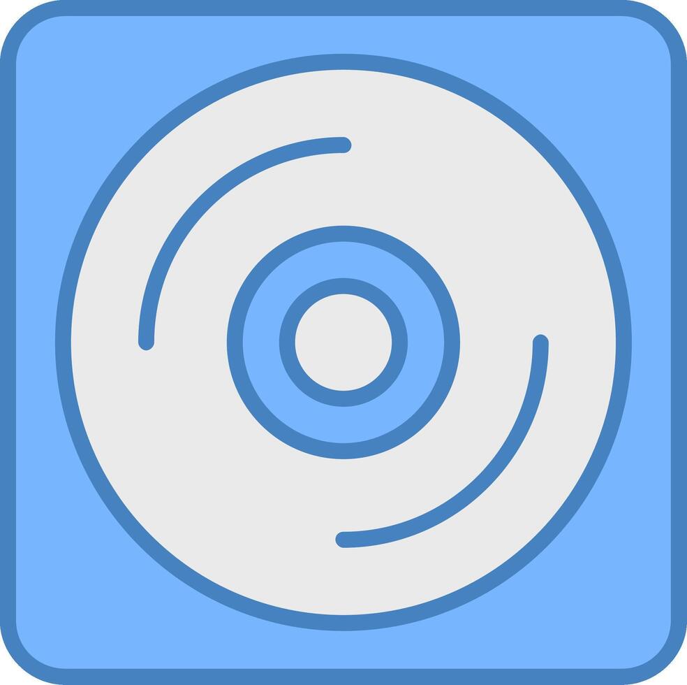 Vinyl Rabatt Linie gefüllt Blau Symbol vektor