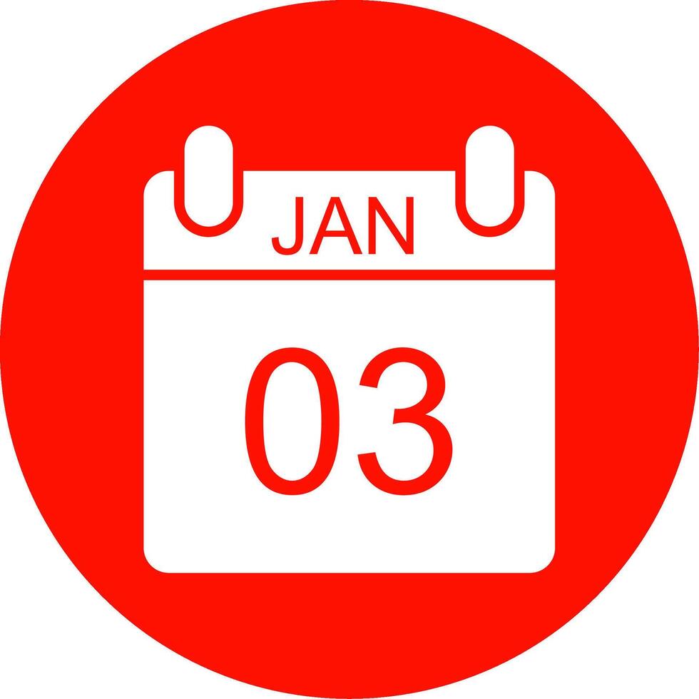 Januar multi Farbe Kreis Symbol vektor