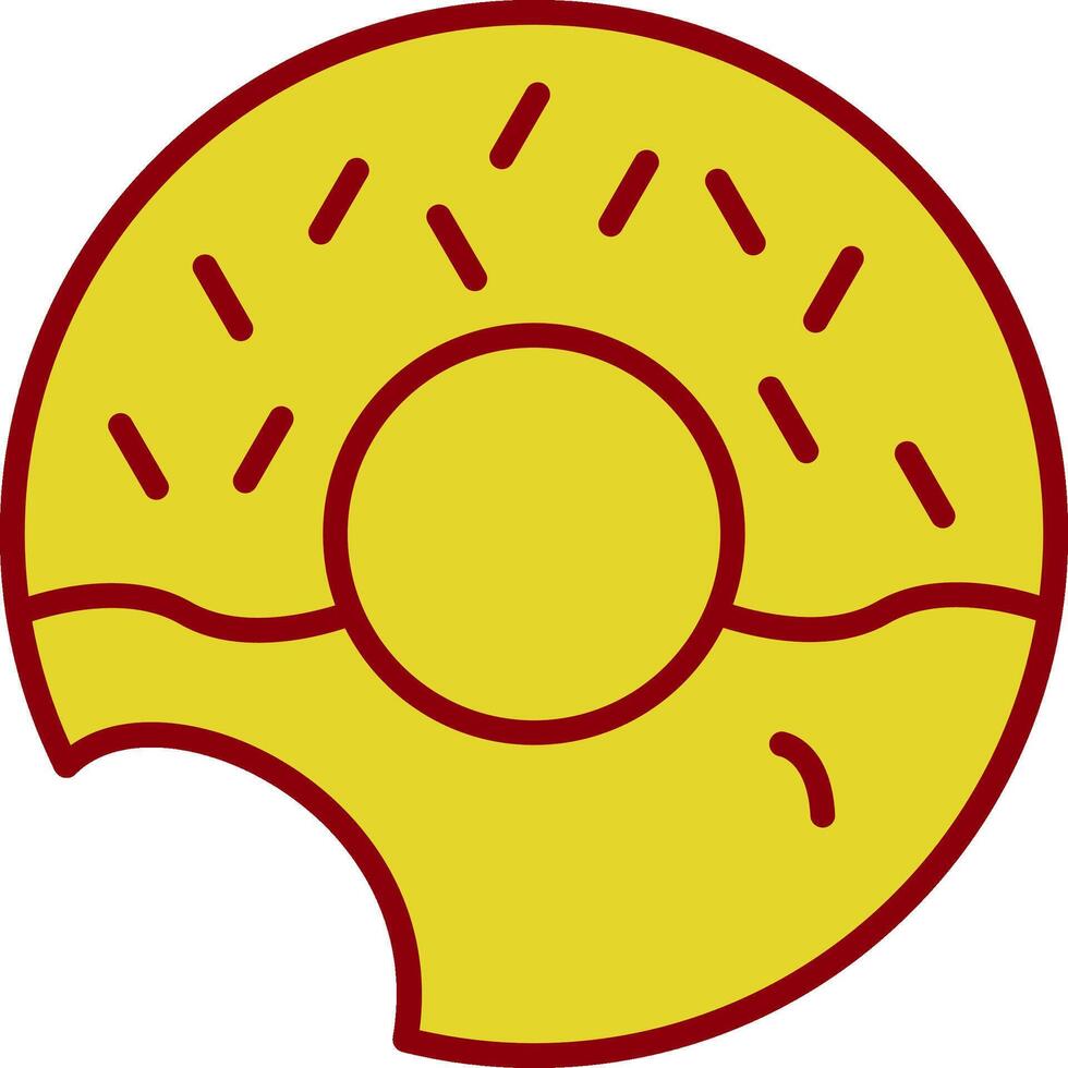 Krapfen Jahrgang Symbol Design vektor