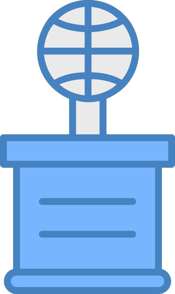 Basketball Linie gefüllt Blau Symbol vektor