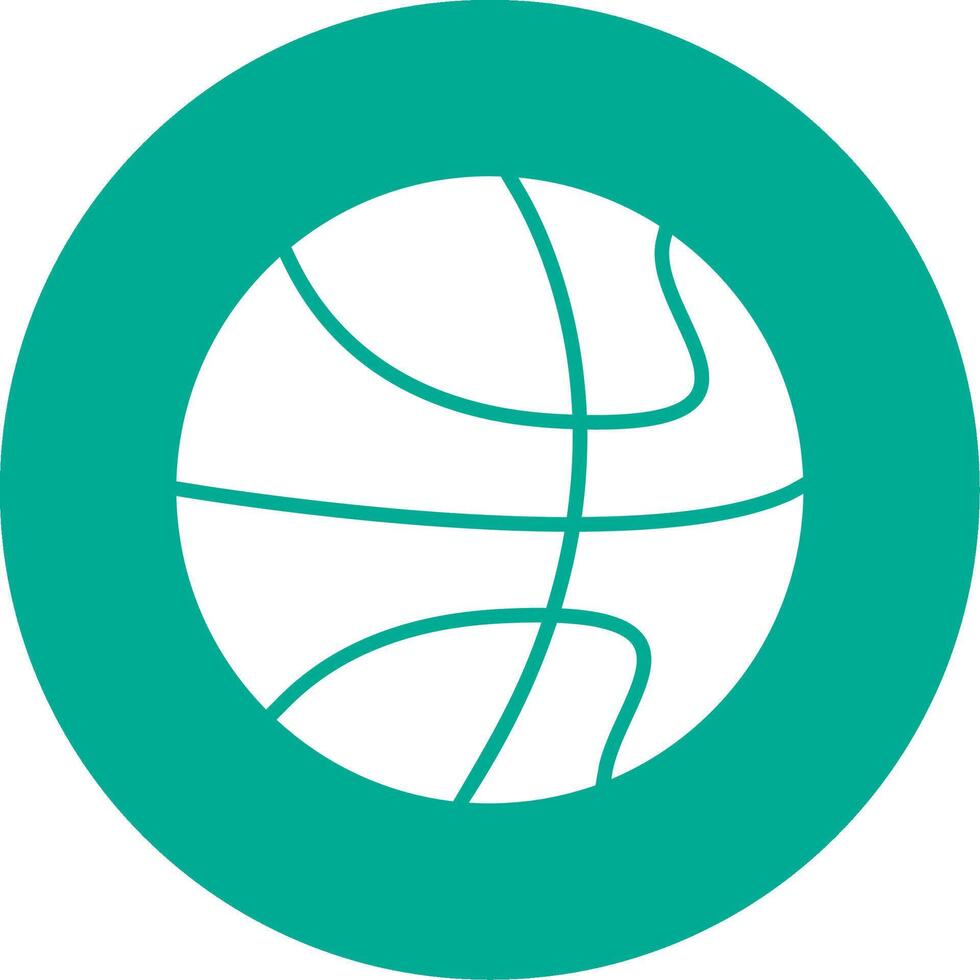 basketboll mång Färg cirkel ikon vektor