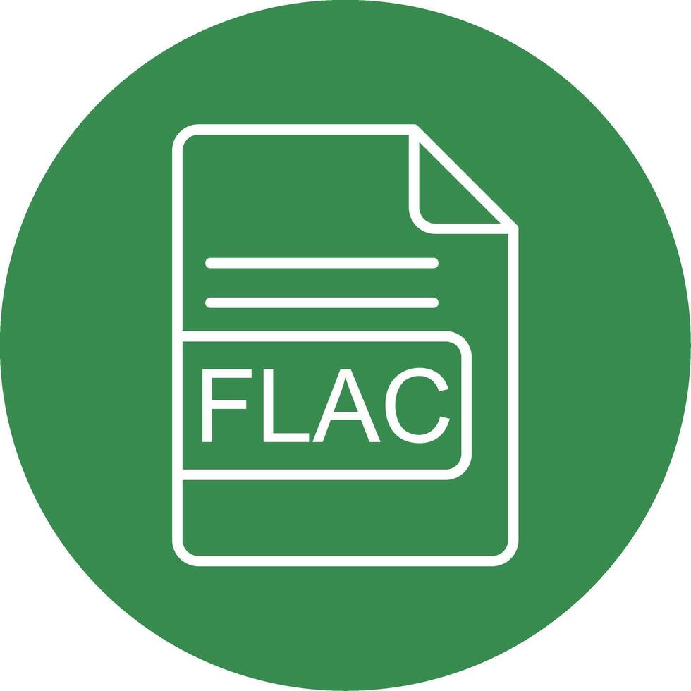 flac Datei Format multi Farbe Kreis Symbol vektor