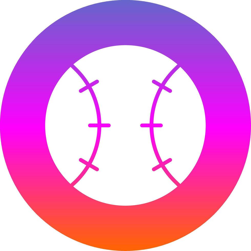baseboll glyf lutning cirkel ikon design vektor