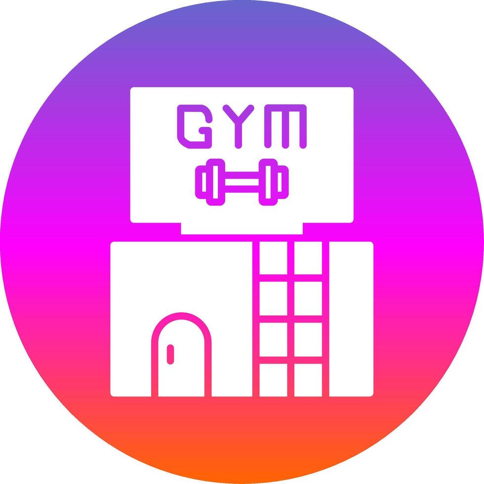 Gym glyf lutning cirkel ikon design vektor