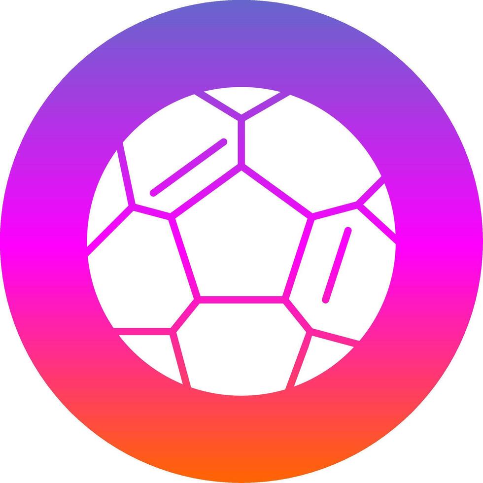 fotboll glyf lutning cirkel ikon design vektor