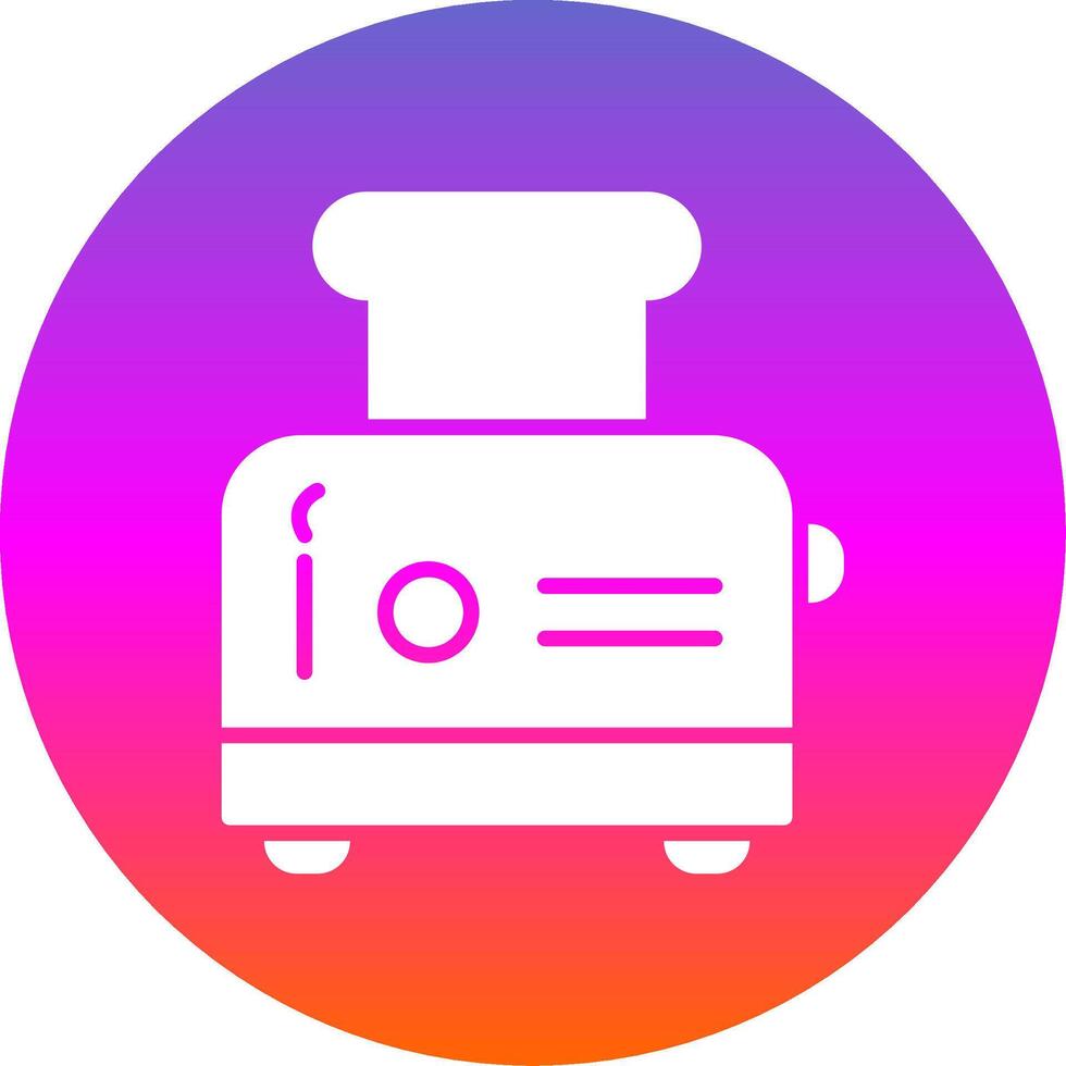 Toaster Glyphe Gradient Kreis Symbol Design vektor