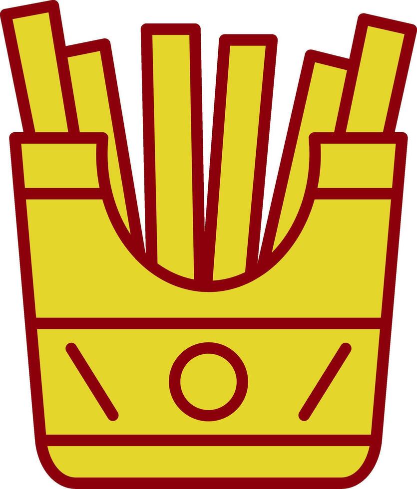 Französisch Fritten Jahrgang Symbol Design vektor