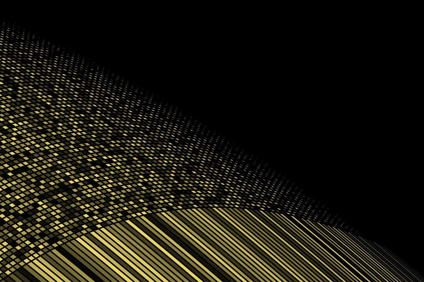 golden gebogen Quadrate Halbton abstrakt Hintergrund vektor