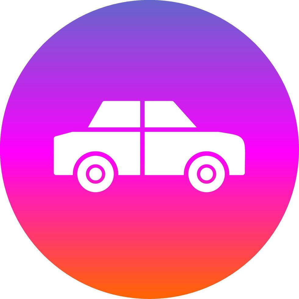 Auto Glyphe Gradient Kreis Symbol Design vektor